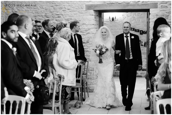 Ellie and Andrew Kingscote Barn Wedding Photographer Ross Holkham photography-014